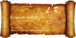 Lugosi Rabán névjegykártya